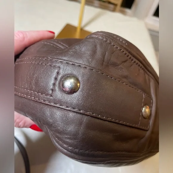 ‼️SPRING SALE Coach Chocolate 🍫 Brown Leather Zoe Hobo Shoulder Bag - Picture 13 of 17